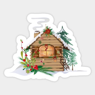 Christmas hut Sticker